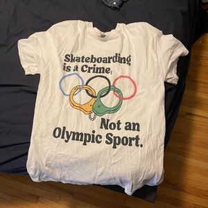 Skateboarding is a crime shirt, worn once